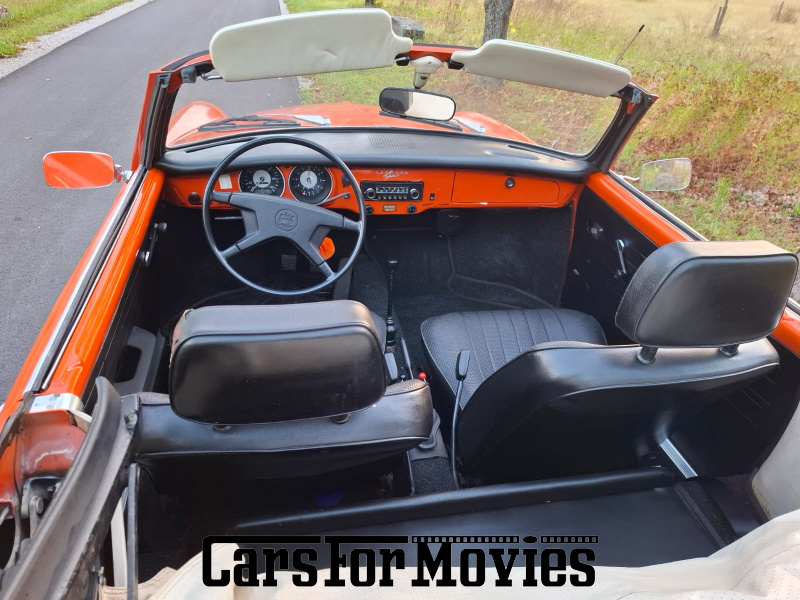 CarsForMovies | VW Karmann 1977 Deutschland Orange Schwarz Zivilfahrzeug Cabrio Bayern 7016 